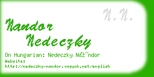 nandor nedeczky business card